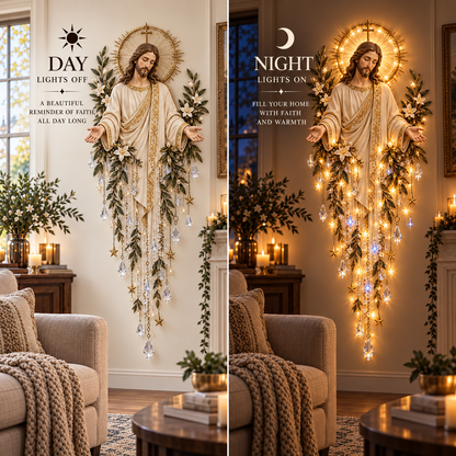 ✝️Sacred Glow – Jesus, Angel & Nativity Lighted Wall Décor
