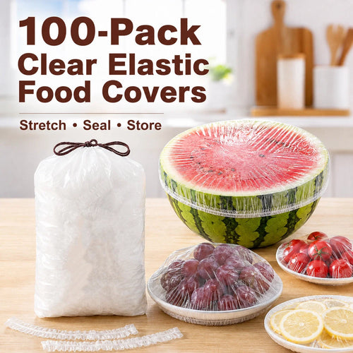 🔥 50% OFF 100PCS Elastic Food Covers 🍽️ Quick Stretch Bowl & Plate Covers