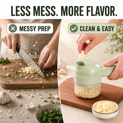 🔥 50% OFF 4-in-1 Electric Vegetable Cutter ⚡ Slice, Mince, Peel & Clean in Seconds