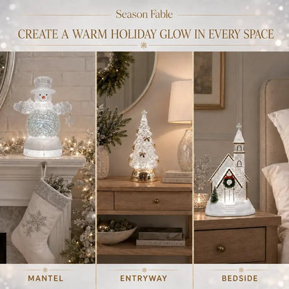 🎄 Enchanted Musical Snowfall Christmas Lantern with Glowing Lights