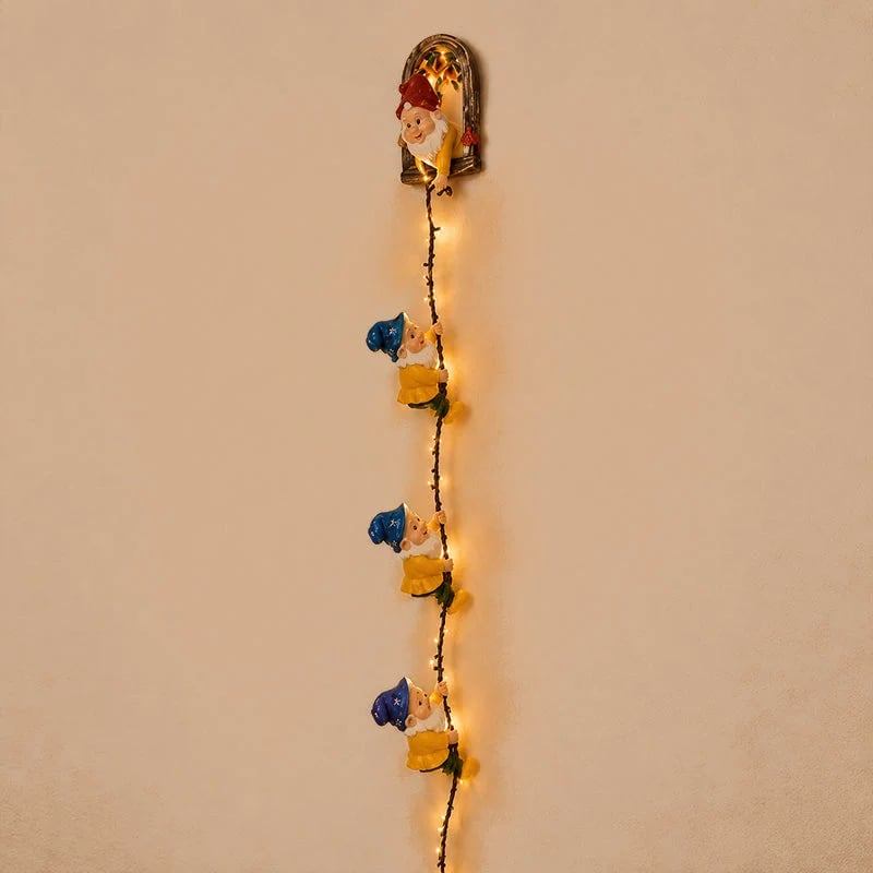 🔥Christmas Gnome String Lights – Cozy Lighted Wall Decoration