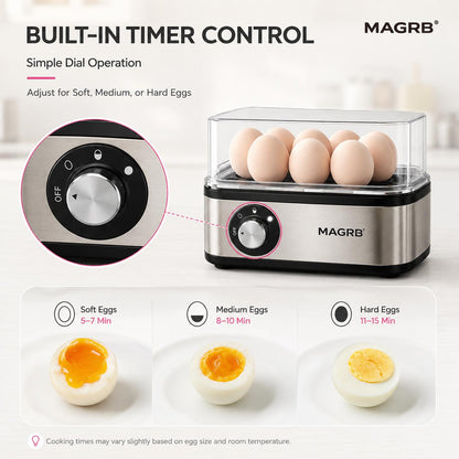 🥚 8-Egg Electric Cooker – 3-in-1 Egg Boiler, Poacher & Omelet Maker 🍳✨