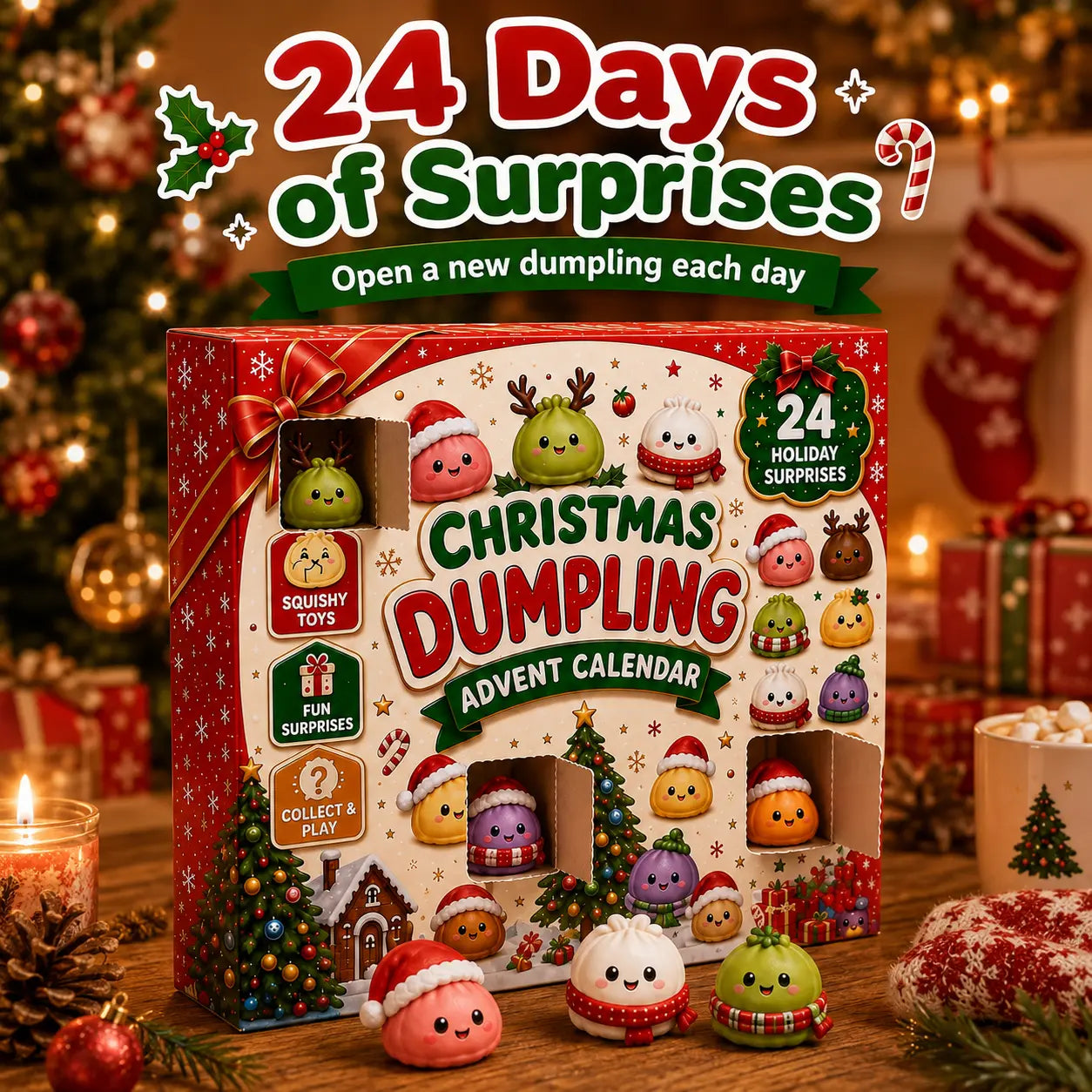🎄 50% OFF Christmas Mini Squishies Advent Calendar 2026 ✨ 24 Days of Holiday Surprises
