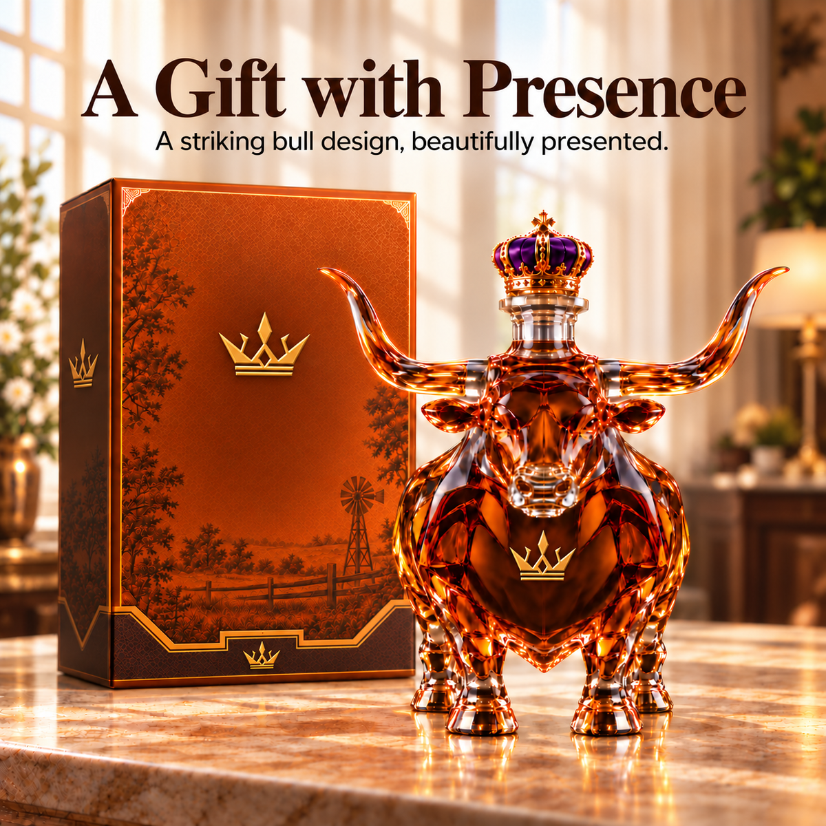 👑Western Bull Whiskey Bottle