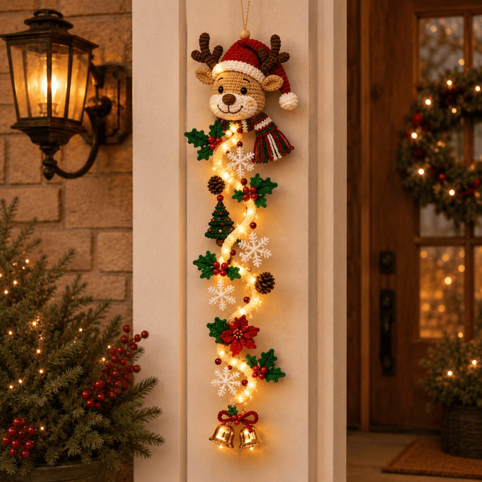 ⏳ Last day! 50% OFF – 🎄 Light-Up Christmas Door Hanger – 🎅6 Festive Designs