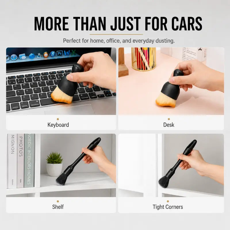 🔥 LIMITED-TIME 50% OFF! 🚗 4-Piece Car Detailing Brush Set – Clean Every Corner Without Scratches ✨