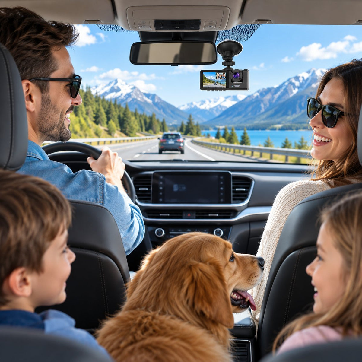 Upgraded 360° Protection Dash Cam: Triple-Lens 1080P Front • Cabin • Rear – Never Drive Blind Again! 🚗🛡️