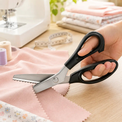 🔥 50% OFF Stainless Steel Pinking Shears – Sharp Zig Zag Fabric Scissors
