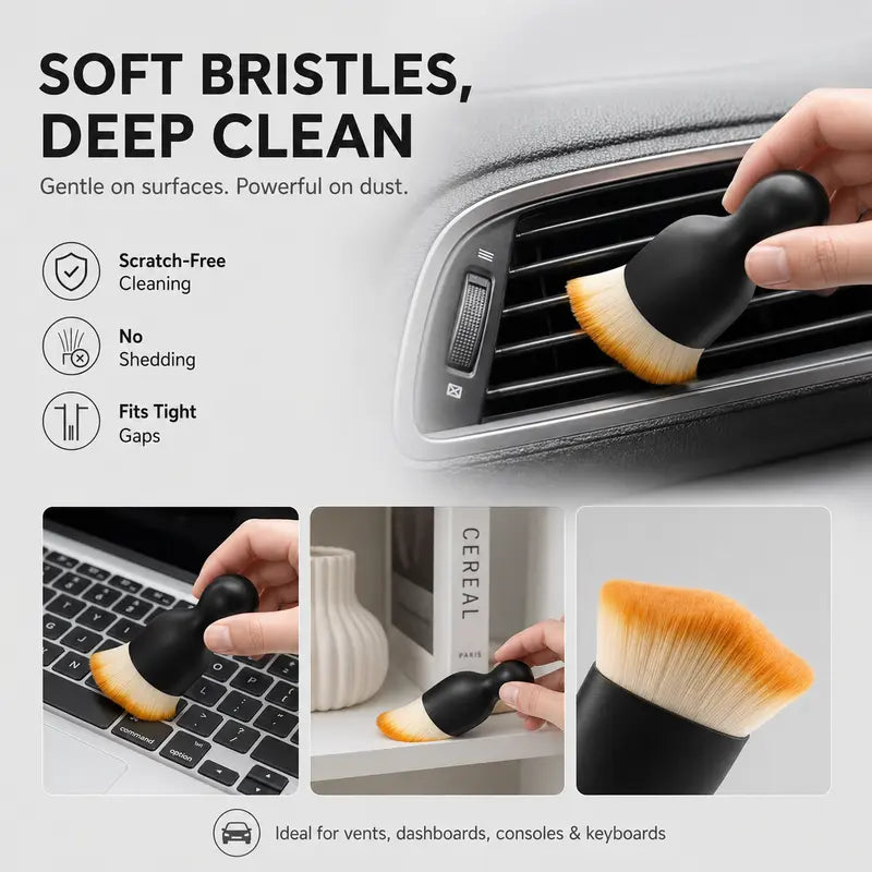 🔥 LIMITED-TIME 50% OFF! 🚗 4-Piece Car Detailing Brush Set – Clean Every Corner Without Scratches ✨