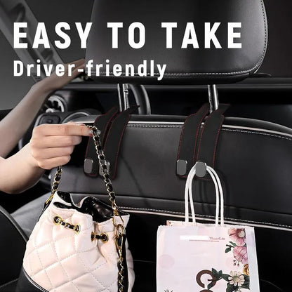 👜 50% OFF Double Car Headrest Hook 🚗 Turn Wasted Seat Space Into Extra Storage
