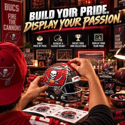 🏈 Building Block Football Helmet – 300+ Piece Collectible Construction Set