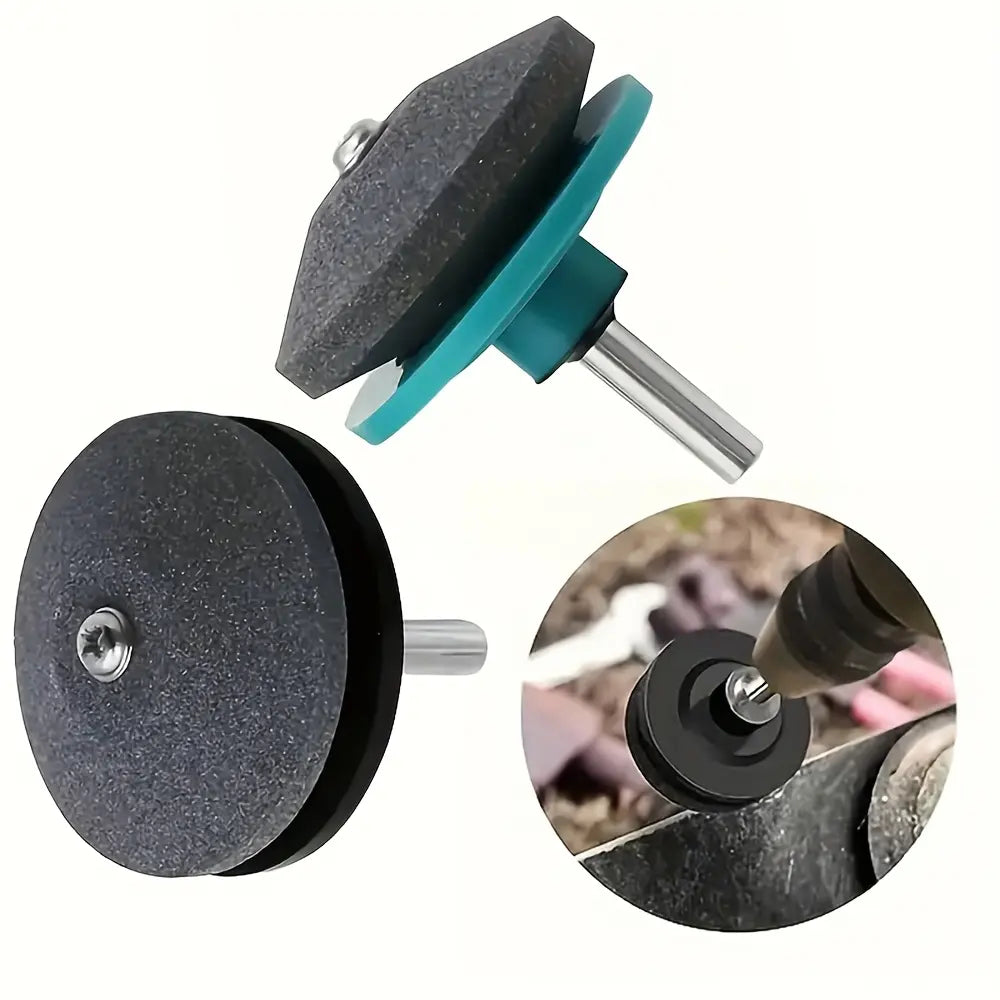 1pc Lawn Mower Blade Sharpener for Power Drill Hand Drill Universal Rotary Lawn Mower Blade Sharpener Tool for Quick Blade Grinding Sharpening Attachment for Garden Lawn Mower Maintenance