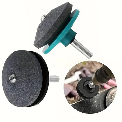 1pc Lawn Mower Blade Sharpener for Power Drill Hand Drill Universal Rotary Lawn Mower Blade Sharpener Tool for Quick Blade Grinding Sharpening Attachment for Garden Lawn Mower Maintenance