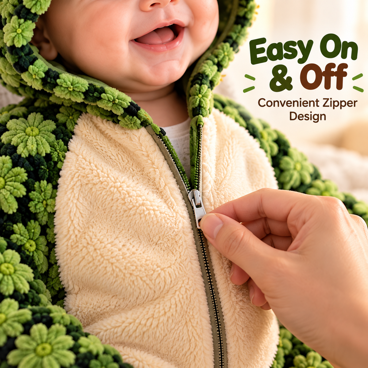 Little Turtle Plush 3D Shell Baby Onesie – Cute Hooded Cozy Romper
