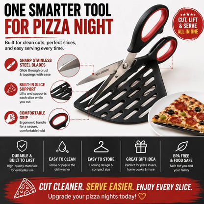 🍕 Pizza Scissors with Built-In Server | Cut, Lift & Serve Pizza