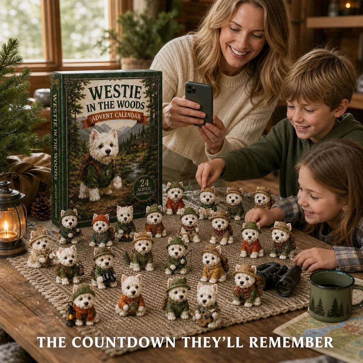 🐶2D Westie In The Woods Advent Calendar 2026 - 24-Day Festive Countdown - Gift For Dog Lovers