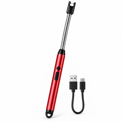 🔥Universal 360-Degree Flexible Pulse Arc Lighter with LED Battery Indicator and Windproof Design