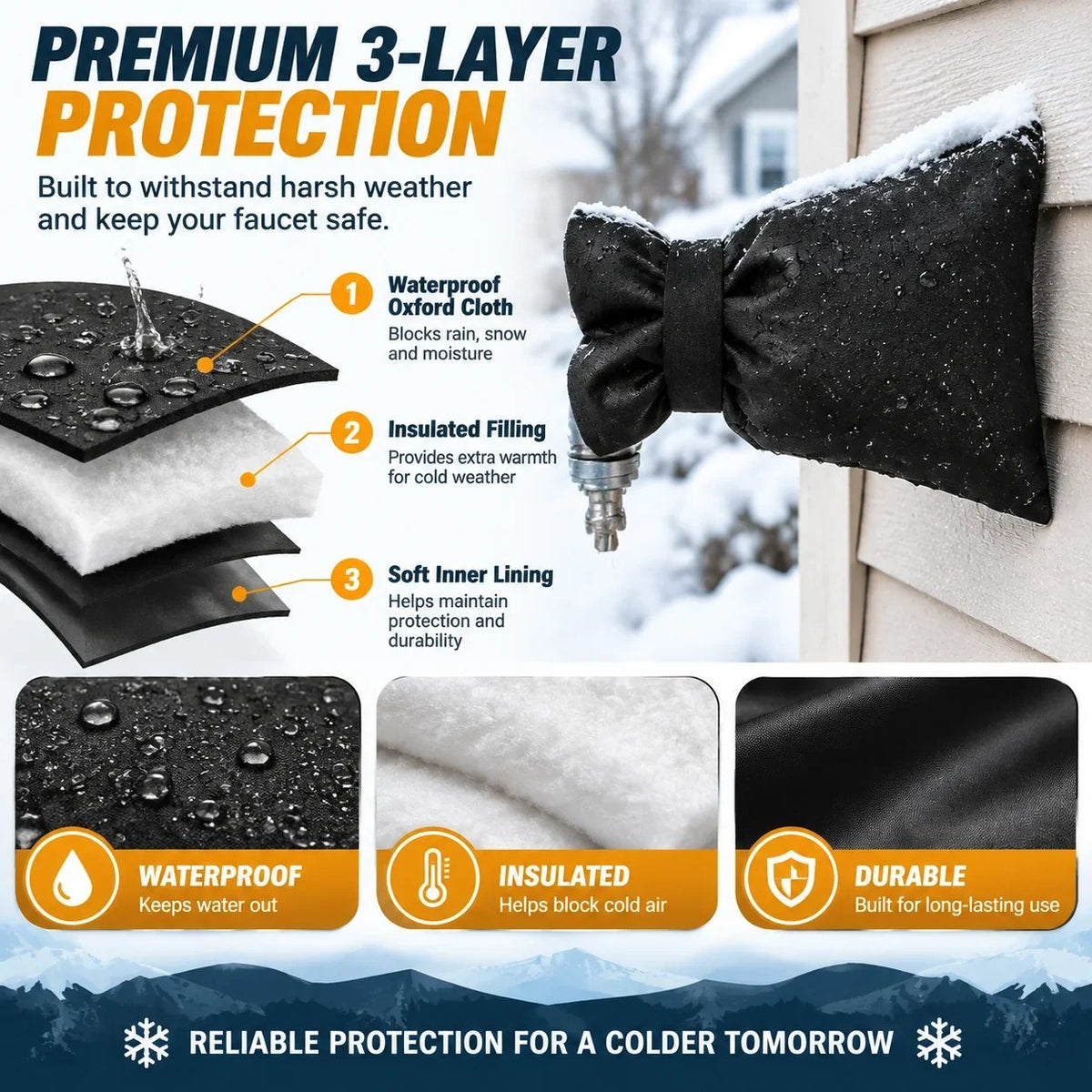 💯🔥HOT SALE🔥❄️ Outdoor Faucet Cover | Winter Freeze Protection Insulated Spigot Protector
