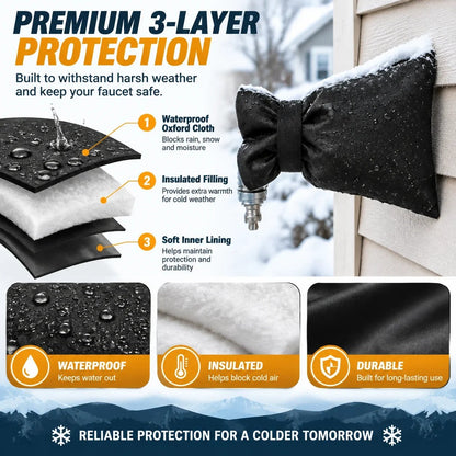 💯🔥HOT SALE🔥❄️ Outdoor Faucet Cover | Winter Freeze Protection Insulated Spigot Protector