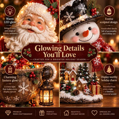 🎄 Lighted Christmas Candy Bowl Collection with Warm Holiday Glow (5 Festive Styles) 🍬