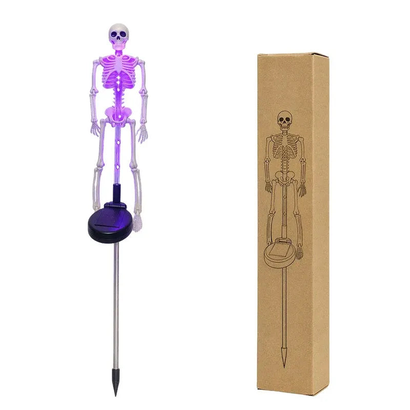 🎃 LIMITED TIME 50% OFF 🦴 Halloween Skeleton Solar Lights ✨ Create A Spooky Glow For Your Yard Tonight