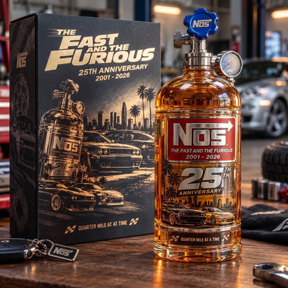 🏎️ 25th Anniversary Car Culture Collector’s Bottle 🏁 Nitrous-Inspired Display