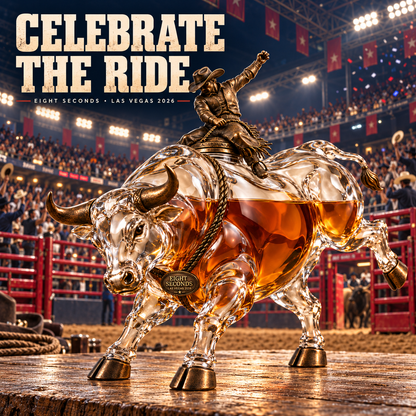 🎁 Western Rodeo Bull Rider Decanter – Gift for Rodeo Fans 🤠