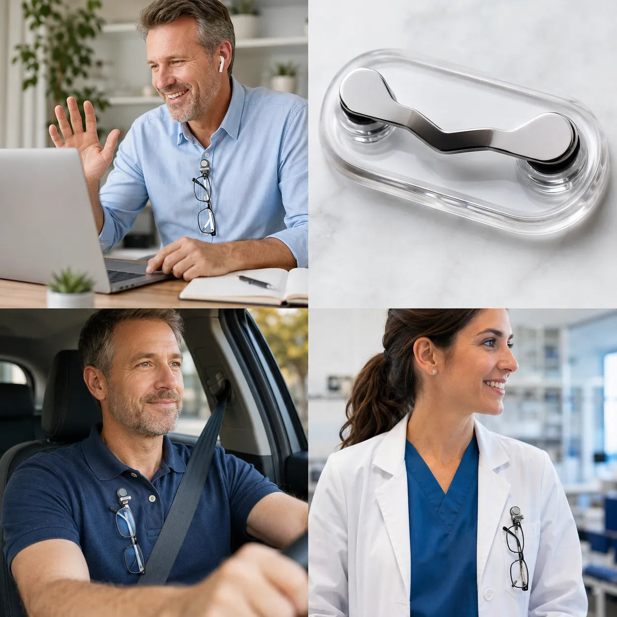 ✨ 50% OFF Premium Magnetic Eyewear Holder 👓 The Hands-Free Glasses Solution