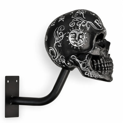 💀 Motorcycle Skull Helmet Holder – Garage Display Wall Mount