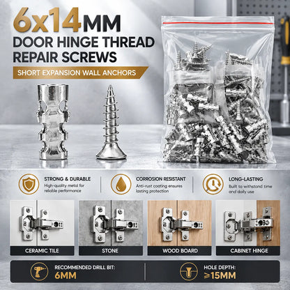 🔥TODAY'S SPECIAL OFFER-50% OFF 🔩 6X14MM SHORT EXPANSION SCREWS SET