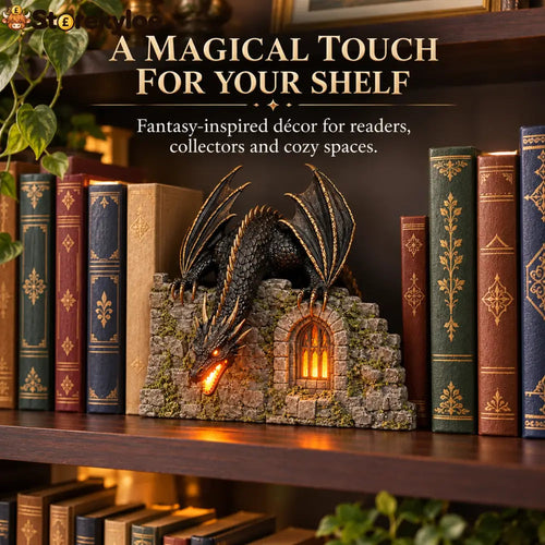 🐉 Dragon Flame Mist Humidifier with Glowing Castle Fantasy Decor