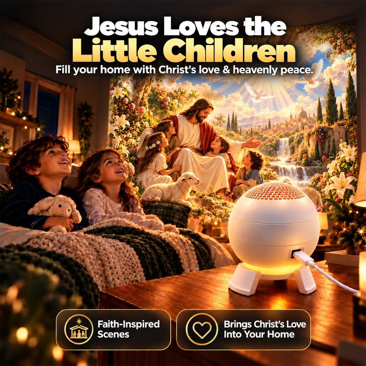 ✝️🌟 Nativity Christmas 5D Projection Light – Transform Any Room Into the Night of Bethlehem