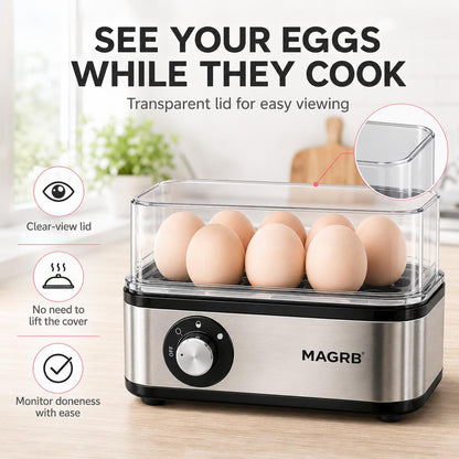 🥚 8-Egg Electric Cooker – 3-in-1 Egg Boiler, Poacher & Omelet Maker 🍳✨