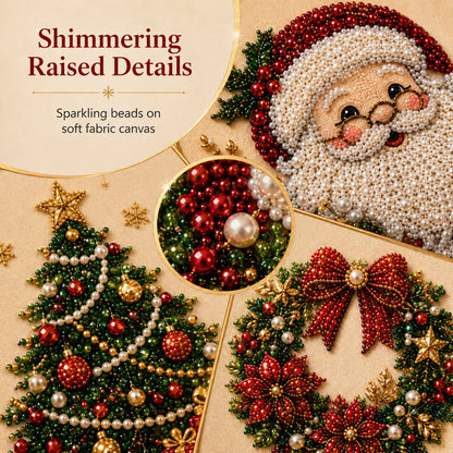 ✨ 3D Christmas Shimmering Pearl Art Diamond Painting DIY Craft Kit 🎄