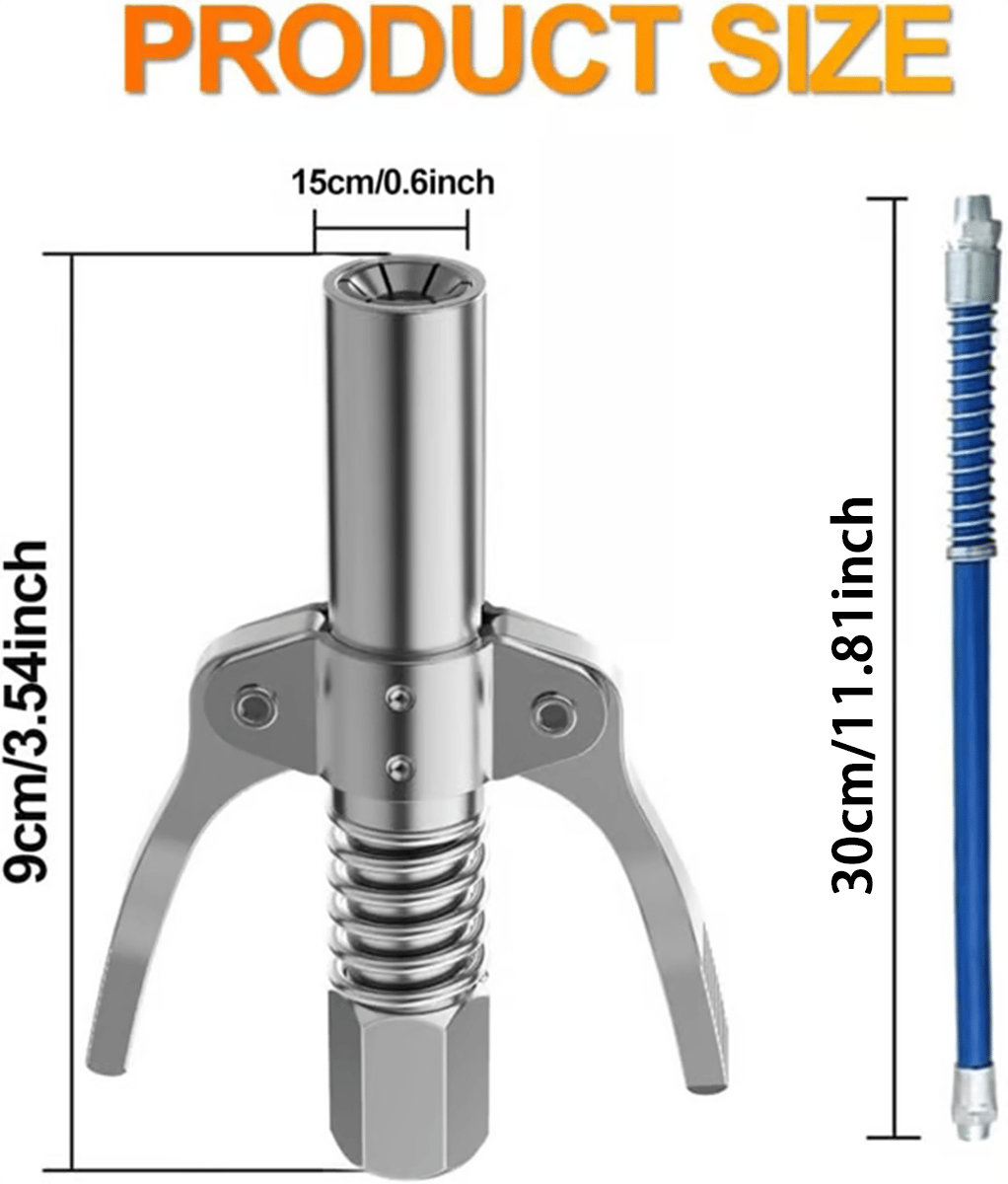 🔥 50% OFF 6-Jaw Locking Grease Coupler with Quick-Release Handles