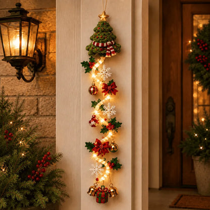 🎄 50% OFF ✨ Light-Up Christmas Door Hanging Decor — Bring Holiday Magic Home