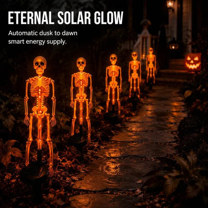 🎃 LIMITED TIME 50% OFF 🦴 Halloween Skeleton Solar Lights ✨ Create A Spooky Glow For Your Yard Tonight