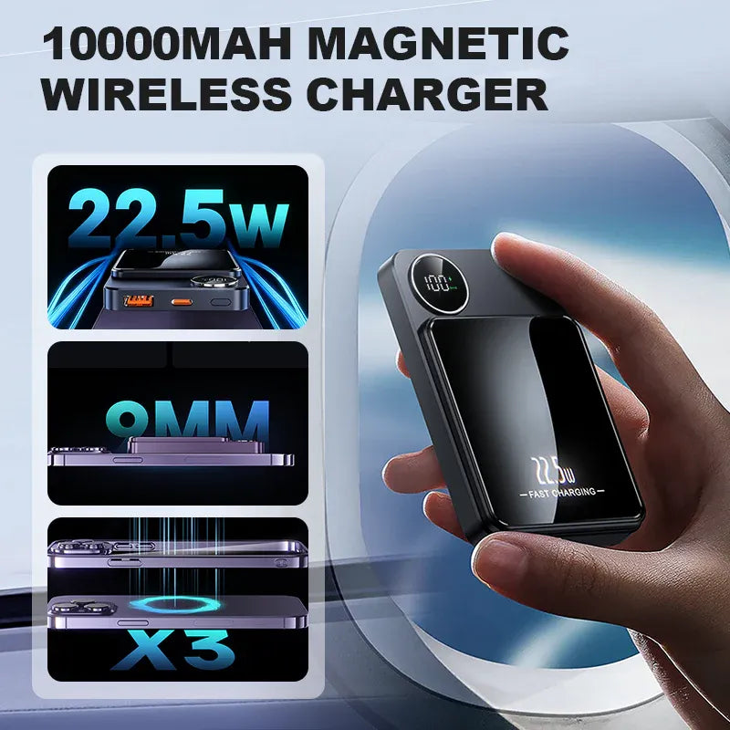⚡ 49% OFF 10,000mAh Magnetic Wireless Power Bank 🧲 22.5W Fast Charger