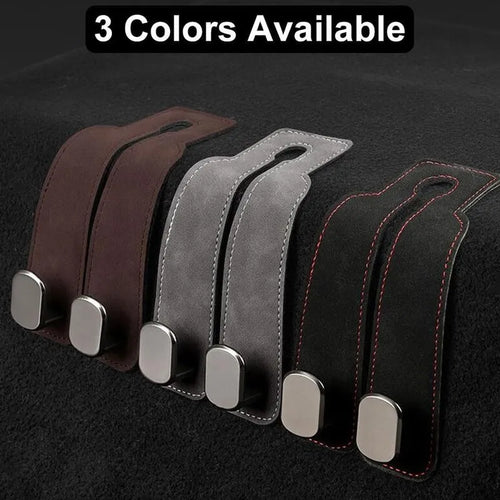 👜 50% OFF Double Car Headrest Hook 🚗 Turn Wasted Seat Space Into Extra Storage