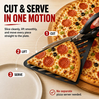 🍕 Pizza Scissors with Built-In Server | Cut, Lift & Serve Pizza