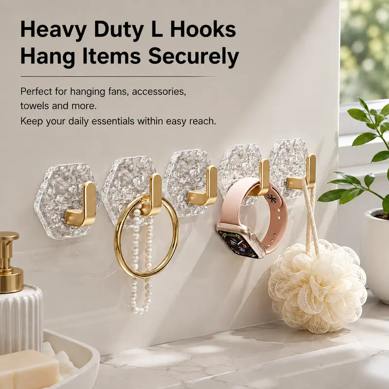 🔥 50% OFF | ✨Invisible Self-Adhesive Storage Hooks 🛠️ Clean, Drill-Free Organization