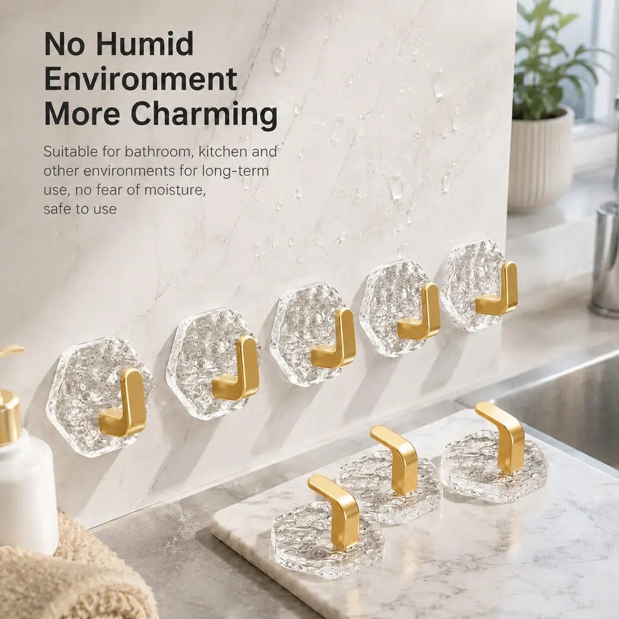 🔥 50% OFF Heavy-Duty Self-Adhesive Hooks ⚡ No-Drill Hexagonal Wall Hangers