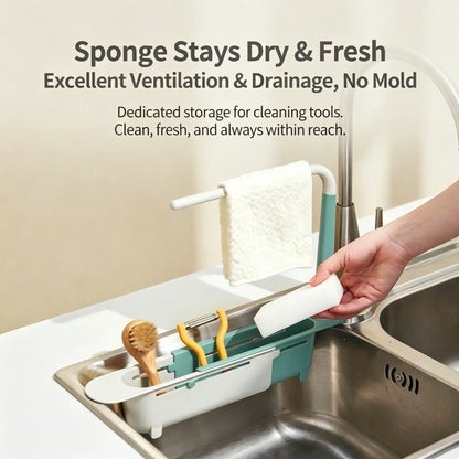 🧼Save 49% Today —  Extendable Sink Organizer with Towel Rack