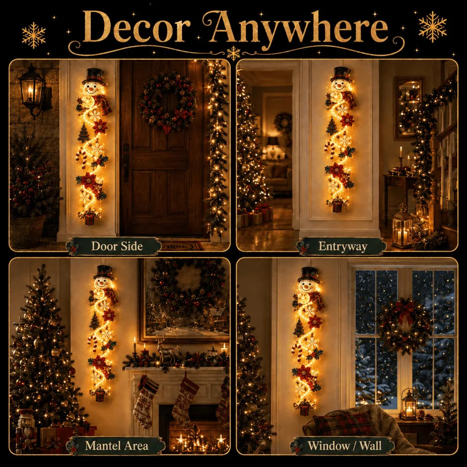 🎄 50% OFF ✨ Light-Up Christmas Door Hanging Decor — Bring Holiday Magic Home