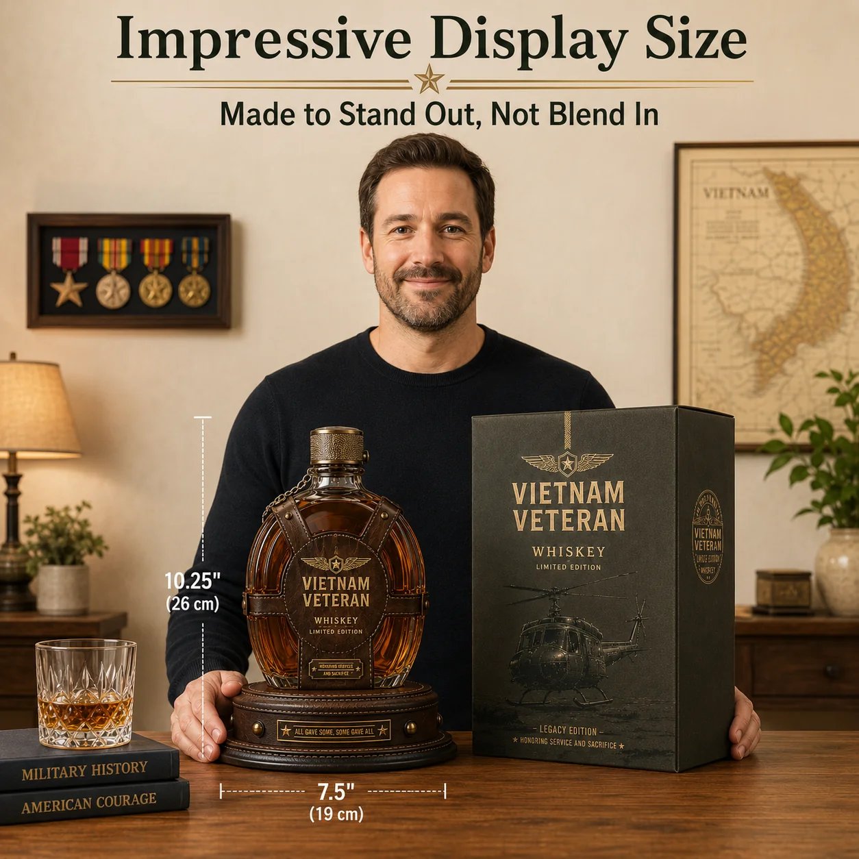 🎖️ 50% OFF Veteran Tribute Whiskey Decanter with Vintage Details – Preserve Their Proud Legacy
