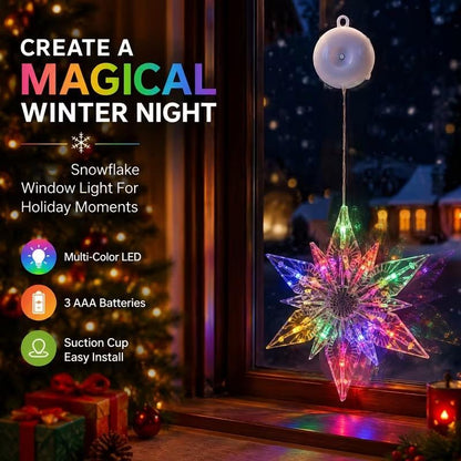 ❄️ DIY Christmas Snowflake Window Lights – Battery-Powered Festive Window Decorations