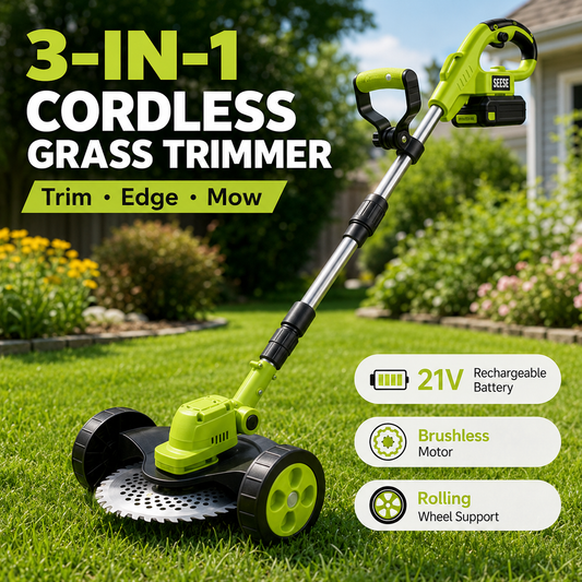 🌿55% OFF TODAY⚡ 3-in-1 Cordless Grass Trimmer with 2 Batteries