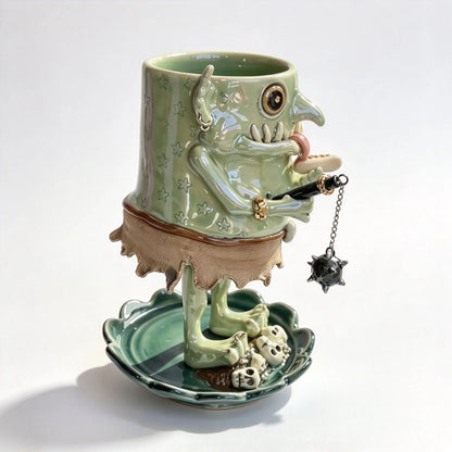 👺Handmade Gothic Goblin Ceramic Planter