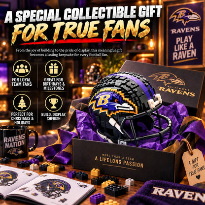Building Block Football Helmet 🏈– 300+ Piece Collectible Construction Set