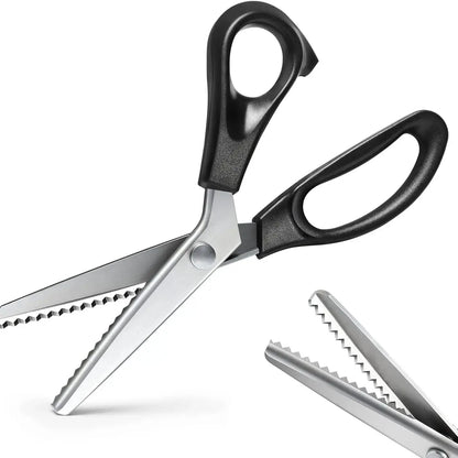 🔥 50% OFF Stainless Steel Pinking Shears – Sharp Zig Zag Fabric Scissors